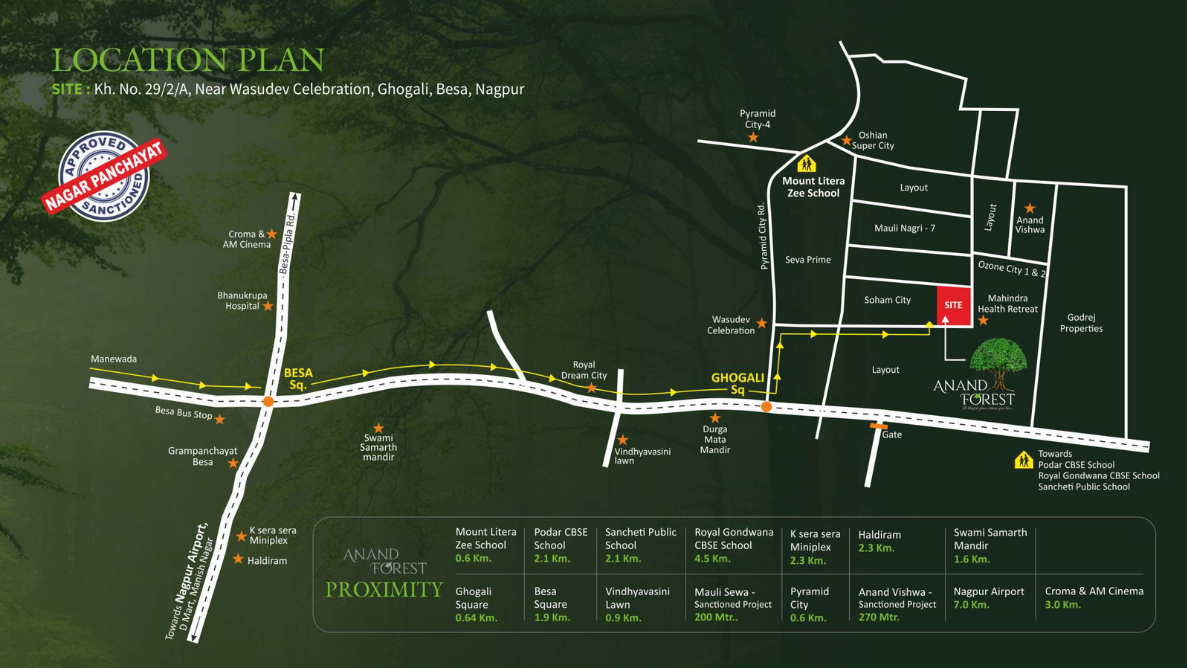 Anand forest specious 3bhk row house Site location